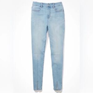 AE 18S Next Level Curvy High Waist Light Vintage Wash Stretch Jeggings